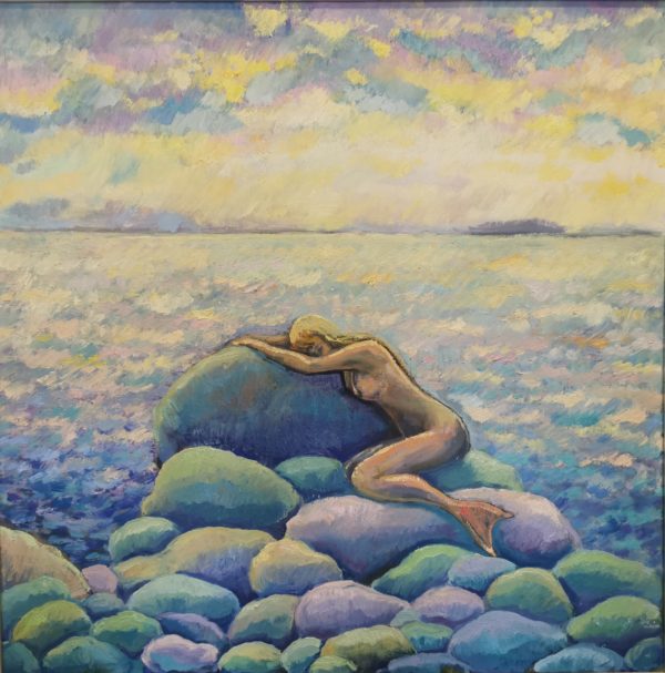 Bild "Meerjungfrau". Öl auf Leinwand. 70x70 cm "Meermaid", oil on canvas, 70x70 cm
